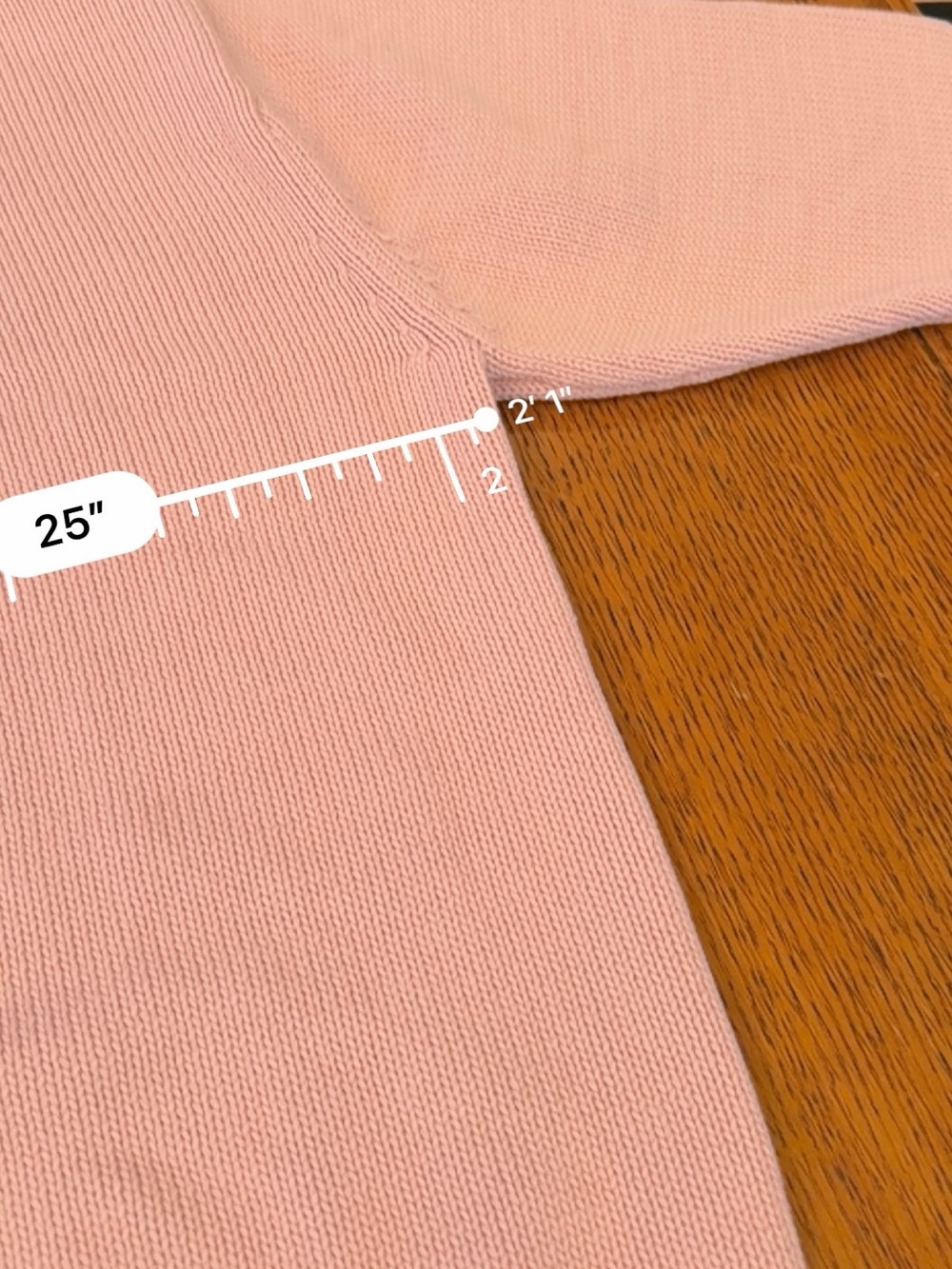 NWT Classic Women's Mock Neck Sweater in Pale Pink - Picture 3 of 3